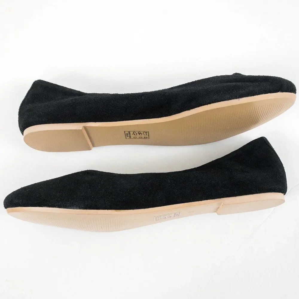 BDG UO 8/9 Black Suede Leather Flats NWOT - Picture 3 of 10